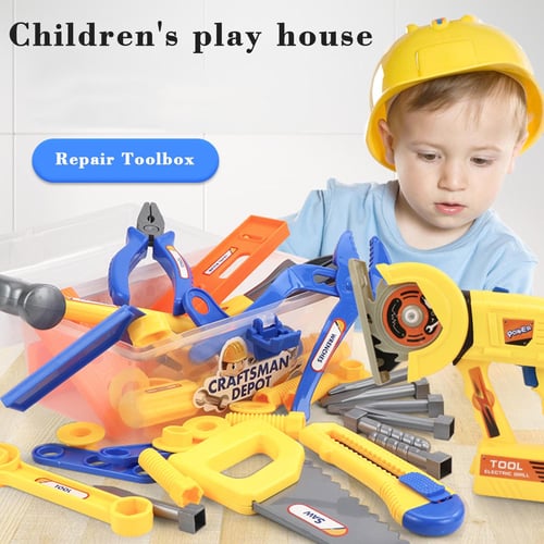 New Kids Tools DIY Kit Pretend Play Mechanic Construction Toys Set Child Boys