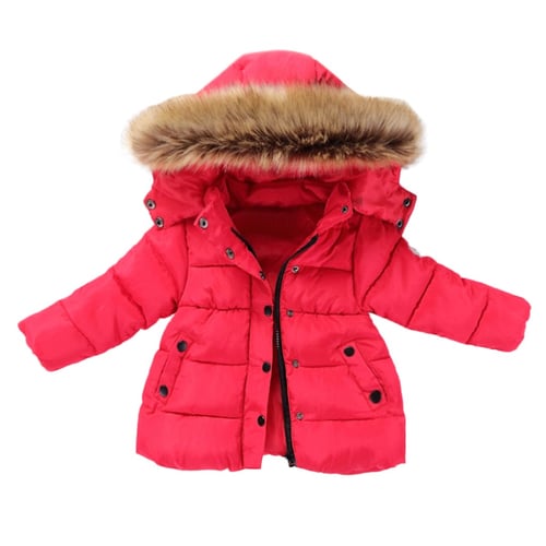 Winter Child Kids Solid Color Hoodie Zipper Coats Keep Warm Jacket Clothes Clothes for Boys and Girls Baby Coat