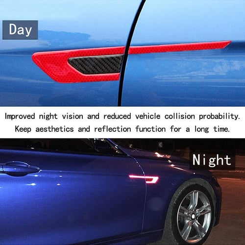 Reflective Safety Warning Strip Tape Car Bumper Strips Secure Reflector Stickers 