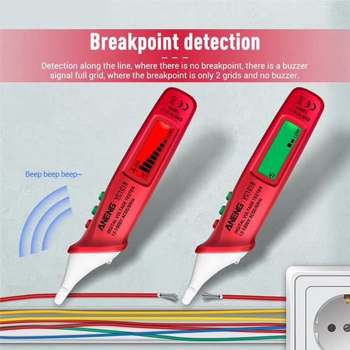 Electric Non-Contact Test Pen 12V-1000V  Power Voltage Tester AC/DC LCD Light 