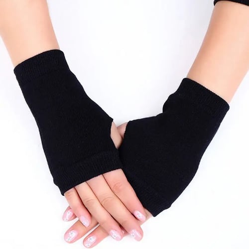 Knit Warmers Fashion Mittens Winter Warm Trendy Gloves Fingerless Long Arm 