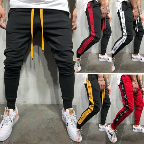 skinny track pants for men