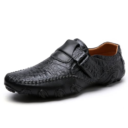 Handmade Genuine Leather Mens Shoes Casual Luxury Brand Men Loafers Italian Breathable Driving Shoes 