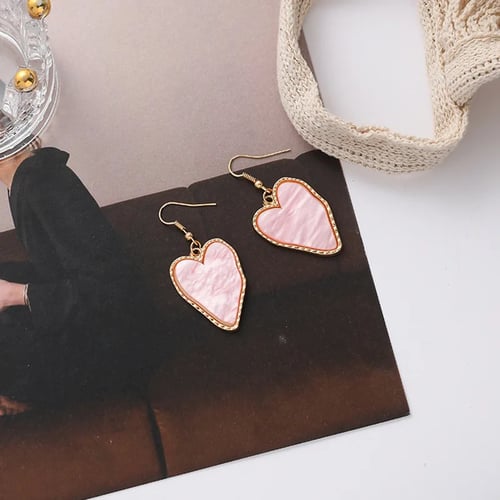 Fashion Women Korean Crystal Heart Earrings Personality Fairy Earrings Jewelry 