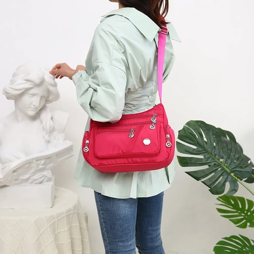 Women Waterproof Shoulder Bags Messenger Bag Large Capacity Crossbody Bag QK 