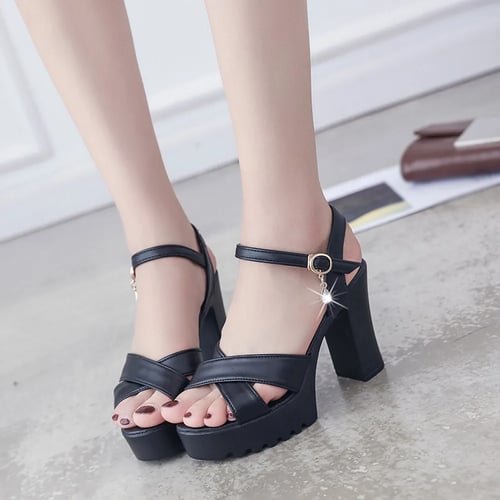 Sandals Women Fish Mouth Platform High Heels Wedges Sandals Buckle Strap Sandals Female Leisure Summer Elegant Sandal Shoes Buy Sandals Women Fish Mouth Platform High Heels Wedges Sandals Buckle Strap Sandals