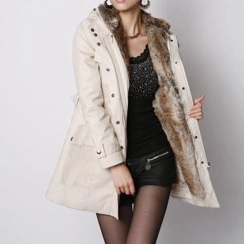 2019 Winter Women Jacket Long Faux Fur, Faux Fur Lined Coat For Womens