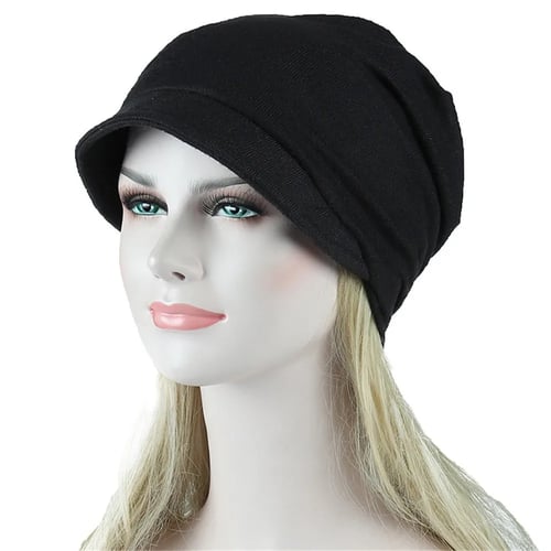 Women Ruffle Stretchy Turban Cap Beanie Head Chemo Muslim Hair Loss India Hat 