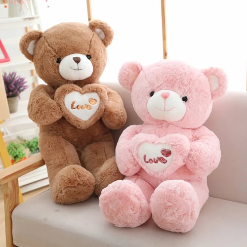 80cm Big Teddy Bear Stuffed Soft Plush Animal Toys Valentine Birthday Kids Gifts 