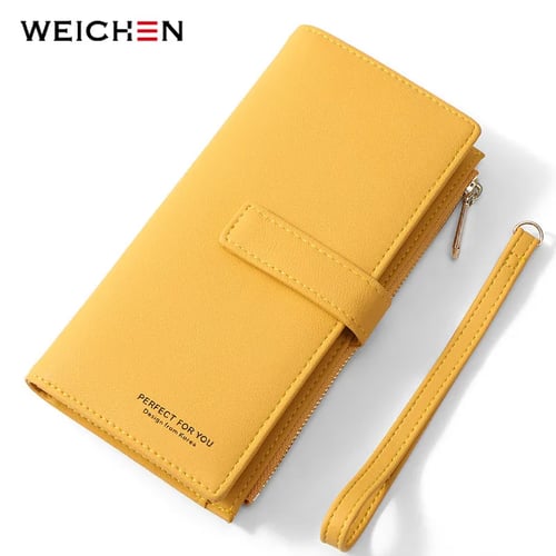 WEICHEN Long Clutch Women's Wallet with Wristband