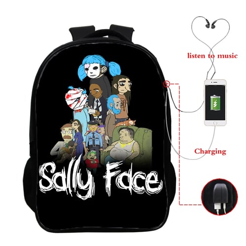 Sally Face Casual Style Canvas Backpack Travel Daypack 