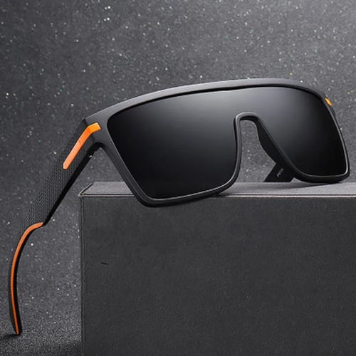 Polarized Sunglasses Men Fashion Oversized Flexible Frame Square Sun Glasses 