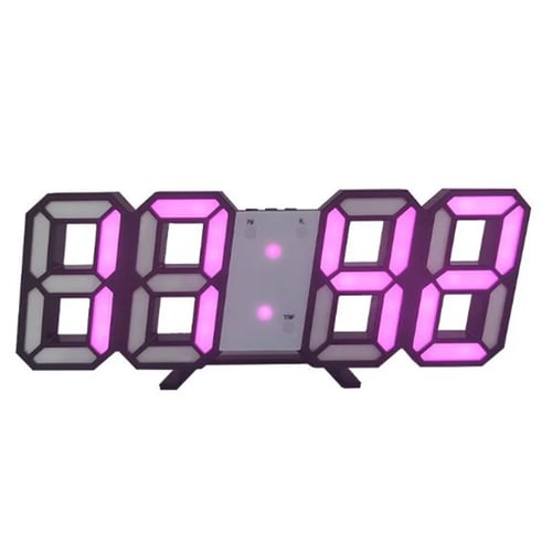 Time Large LED Digital Wall Clock Alarm Date Temperature Automatic Backlight New 