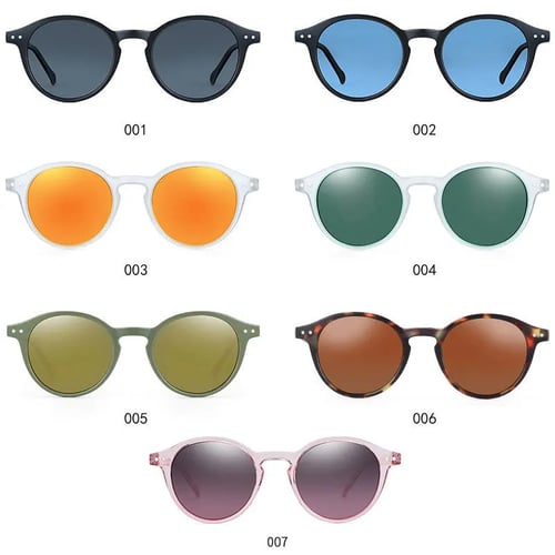 Men Women Polarized Sunglasses Vintage Shades Outdoor Retro Round Eyewear UV400