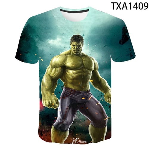 Women Men 3D Casual T-Shirt Print Shirt Short Sleeve Hulk The Avengers Tops Tee 