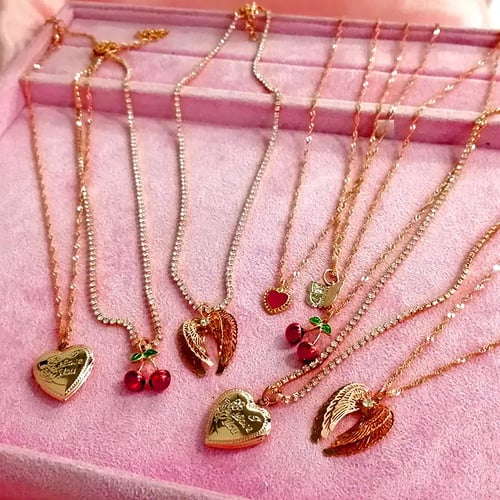 Women Fashion Crystal Multi-Layer Heart Necklace Pendant Jewelry Chain Gift US 
