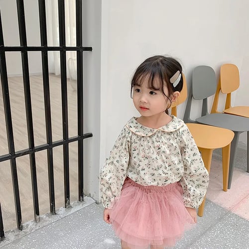 Baby Girls Shirts Korean Style Autumn New Cotton Floral Toddlers Kids Cute Blouses Girls Clothes Long Sleeve Tops Buy Baby Girls Shirts Korean Style Autumn New Cotton Floral Toddlers Kids Cute