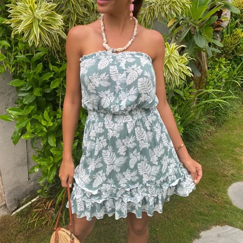 Womens Floral Sleeveless Mini Dress Vest Tops Summer Boho Beach Sundress 2020 