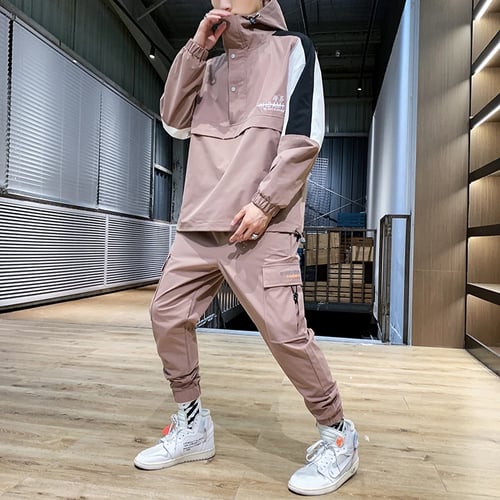 Tracksuit Men Casual Mens Set Clothing Fashion Sportswear Men's Sets Hooded Pullovers Jacket Clothes Man 2020 New Dropshipping - buy Tracksuit Men Casual Mens Set Clothing Fashion Sportswear Men's Sets Hooded Pullovers