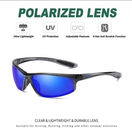 For DUBERY Men Polarized Sunglasses Outdoor Sport Driving Fishing Square Glasses