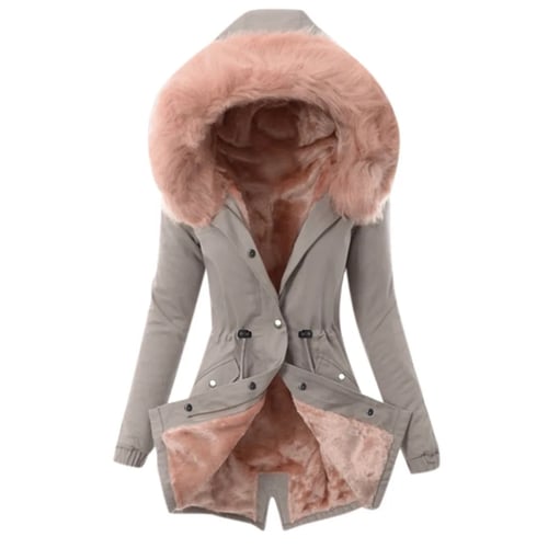 4 Hot New Coat Women Ladies Fur Lining Womens Winter Warm Thick Long Jacket Hooded Overcoat Chaquetas Mujer 2021 Hot New Coat Women Ladies Fur Lining, Fleece Lined Winter Coats Womens