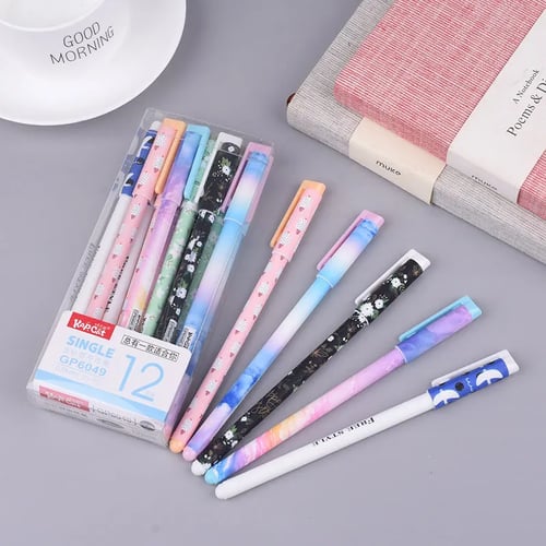 10pcs/lot Colorful 0.38mm Gel Pen Cute Pens Student Office Accessories Nice