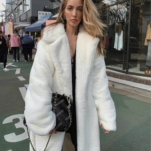 Elegant Faux Fur Coat Women Winter Warm, Elegant Faux Fur Coats