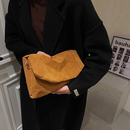 Bags & Purses Handbags Clutches & Evening Bags Purse Handmade Korean Large Capacity Shoulder Bag Polyester Daily Fashionable Bucket Bag for Women Polyester Shoulder Bag for Women 