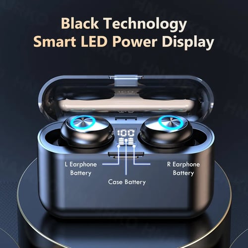 wireless headphones TWS Bluetooth Earphones With Led Display Touch Control 