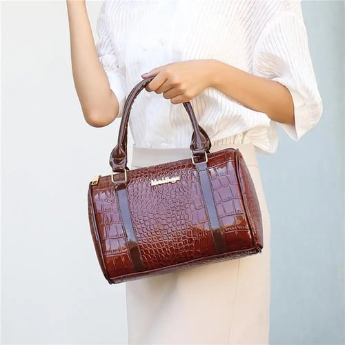 6pcs/set Alligator Pattern Shoulder Handbags Clutch Leather Women Card Bags