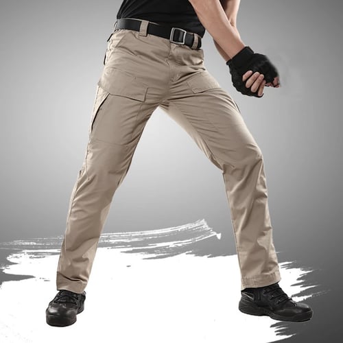 Men Stretch Combat Camo Cargo Shorts Pants Urban Casual Slim Fit Trousers Bottom