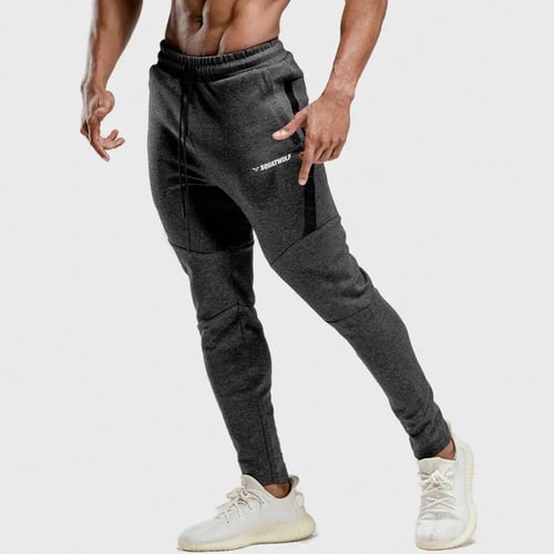 Mens Sports Pants Fitness Gym Trousers Tracksuit Workout Joggers Slim Sweatpants 