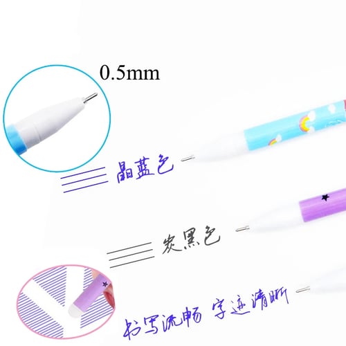0.5mm Creative Kids Gifts Stationery Plastic Erasable Gel Pen with Pendant 