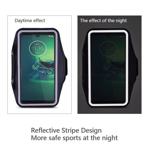 Blue Sports Armband Phone Case Cover Gym Running FOR Motorola Moto G7 
