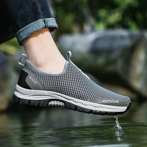 Mens Sneakers Casual Sports Breathable Climbing Mesh Water Shoes Light Slip On 