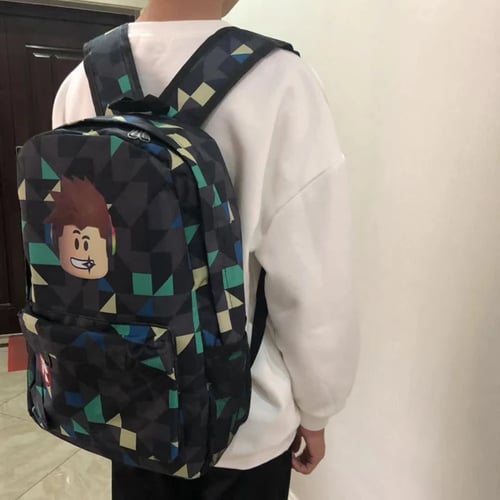 Roblox Backpack Travel Bag Laptop Bag Kid Bookbag Student Schoolbag Shoulder Bag 