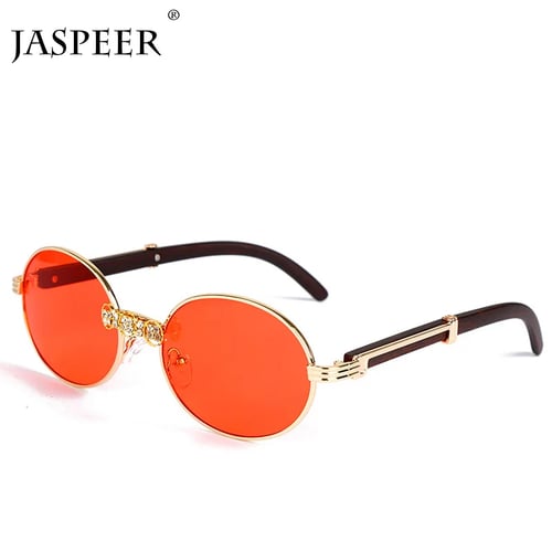 Jaspeer Rhinestone Vintage Sunglasses Women Diamond Retro 