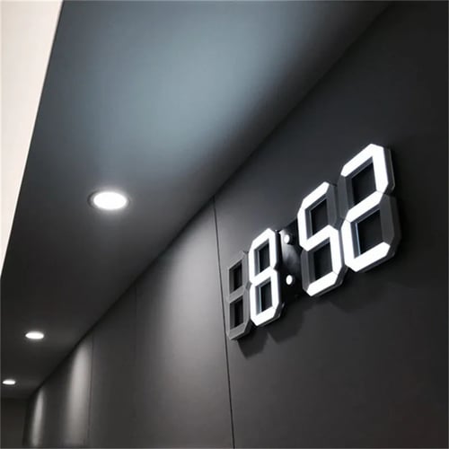 Modern Design 3D Large Wall Clock LED Digital USB Electronic Clocks On The Wall Luminous Alarm Table Clock Desktop Home Decor #Yellow A Modern Design 3D Large Wall Clock LED Digital USB Electronic Clocks On The Wall Luminous Alarm Table Clock Desktop Home Decor #Yellow A