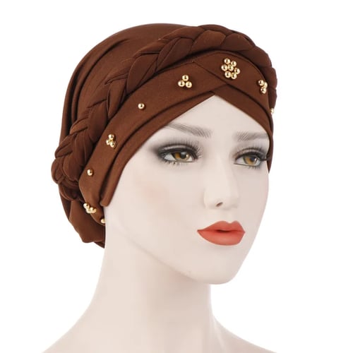 Fashion Indian Satin Bonnet Stretchable Turban Hat Hair Head Wrap Cap Headwrap 
