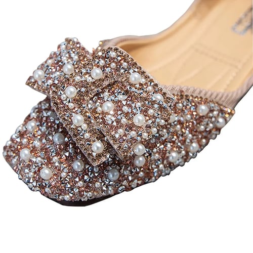Women's Leopard Sequin Ballet Flats Shoes w/ Rubber Sole Sizes 5-10 New 