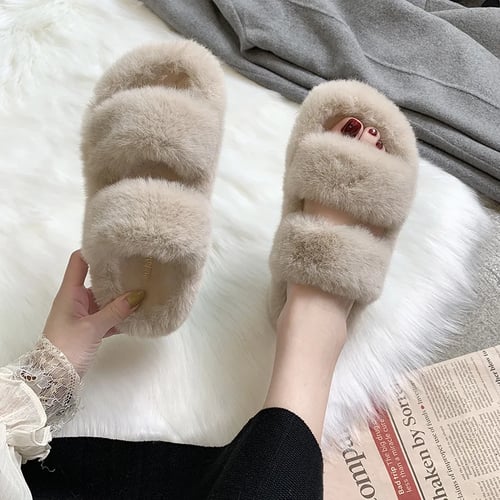 Fashion Men Women Indoor House Winter Slippers Soft Home Room Plush Warm Shoes 