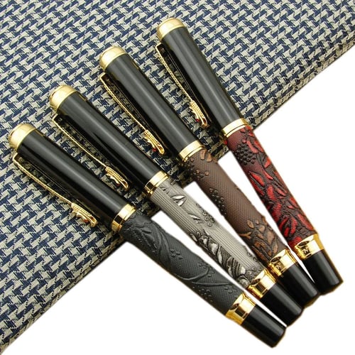 Details about   New 891 Brown And Golden Fountain Pen Dragon Clip Rich Crop Flower Bloom 
