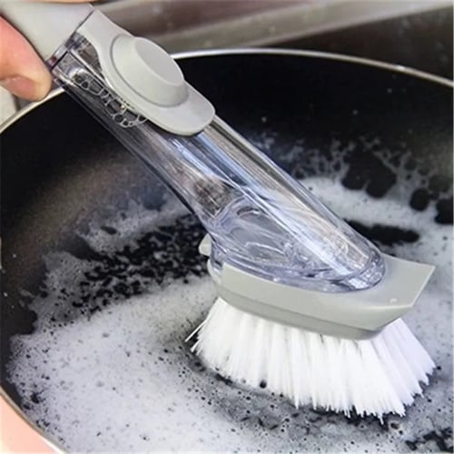2 Soap Dispenser Scrubber Dish Wand Brush Scrub Refill Washing Potts Pan Kitchen 