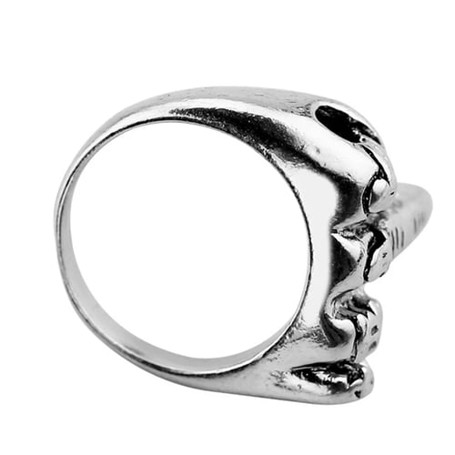 Gothic Punk Hip Hop Biker Middle Finger Ring for Men Letter Ring Women Ring Gift