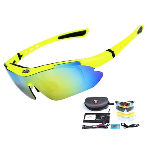 UV400Polarized 4lens Mountain Bike Cycling Outdoor Sports Men & Women Sunglasses 