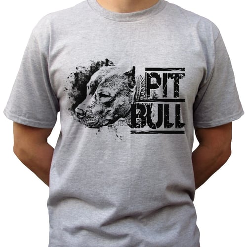 Pitbull Vintage Mens Funny Casual Short Sleeve T-Shirt 