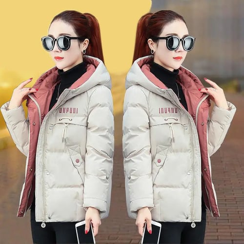 2021 New Winter Jacket Women Parkas Hooded Thick Down Cotton