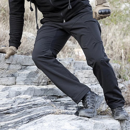 HOT Outdoor Mens Soft shell Camping Tactical Cargo Pants Combat Hiking Trousers 