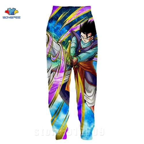 Dragon Ball Z Super Saiyan Mens Sport Pants Long Trousers Joggers Gym Sweatpants