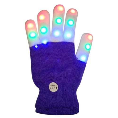 Glowing Flashing LED Luminous Gloves Mittens Glitter Party concert Supplies 